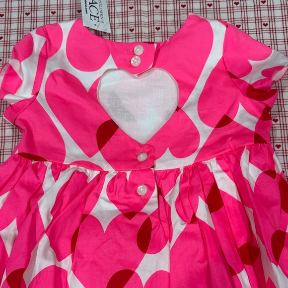 The Children's Place Pink and Red Heart Dress - Picture 4 of 7